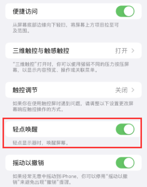 宣化苹果授权维修站分享iPhone轻点无法唤醒怎么办 